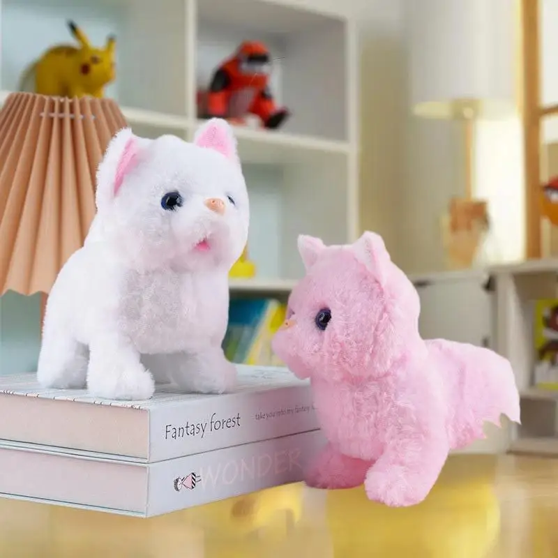 Giocattolo Elettronico per Gatti in Peluche, Simulazione di Animale Domestico Interattivo con Movimento e Suoni ​ ​