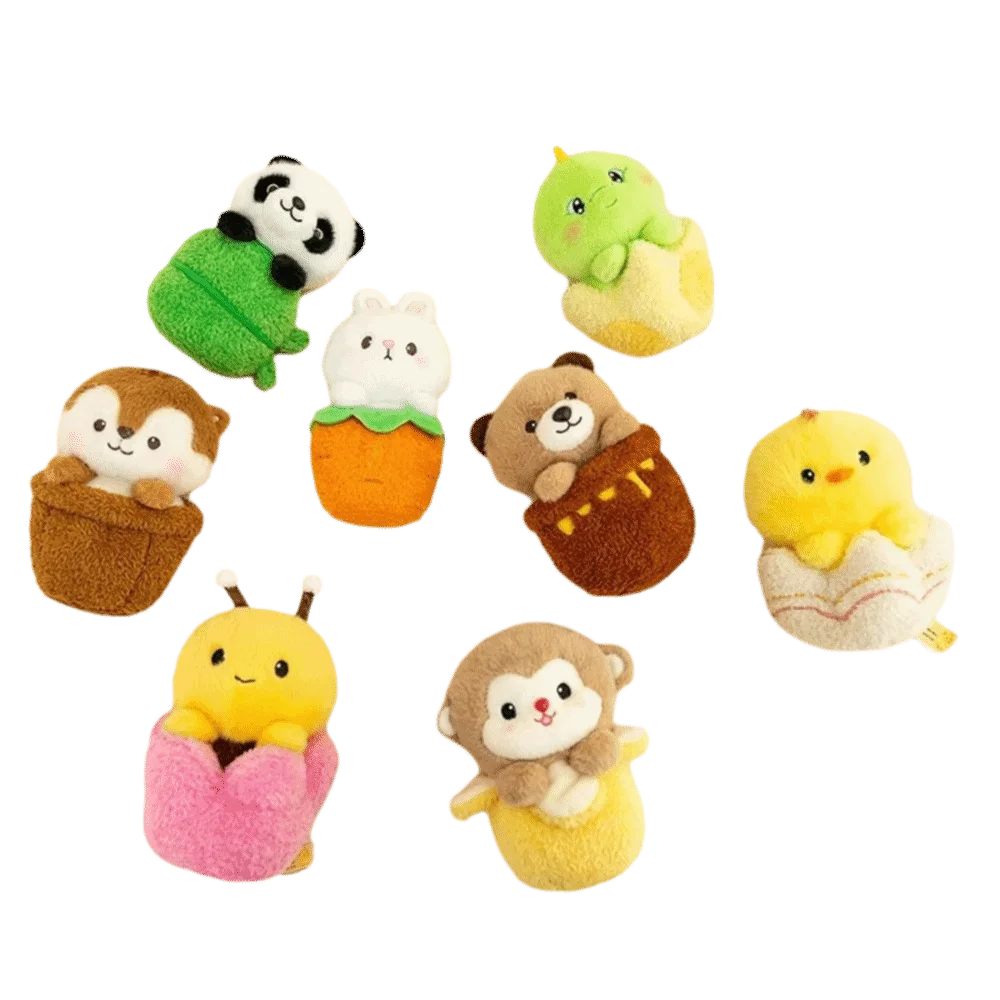 Muñecas de acompañamiento para chico, muñeco de peluche de concha de huevo de oso, mesa de abeja para mascotas, muñeco de peluche de Animal suave y bonito, regalos de vacaciones para niños