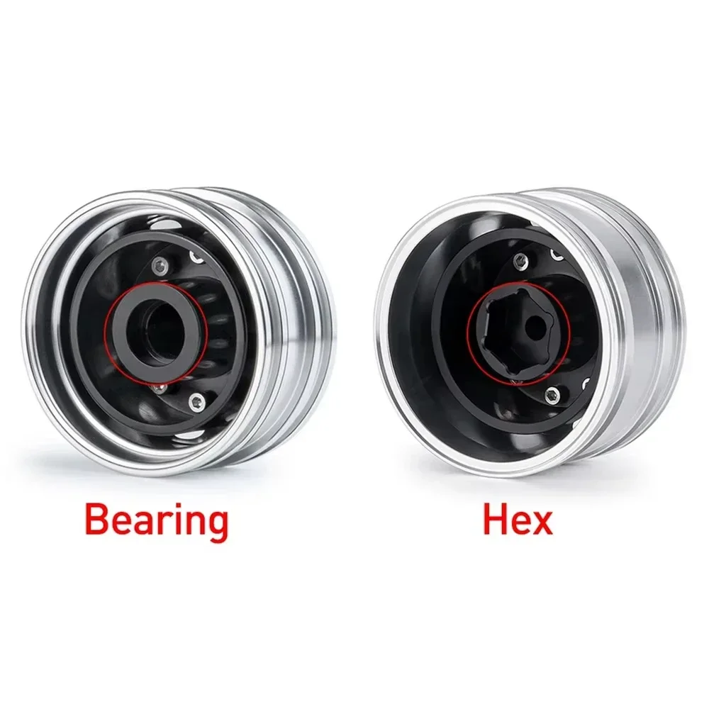 2pcs RC Truck Metal 20mm/25mm Width Wheel Drive/Bearing Hub Rim for 1/14 Tamiya SCANIA 770S 56368 VOLVO ACTROS MAN Model Car