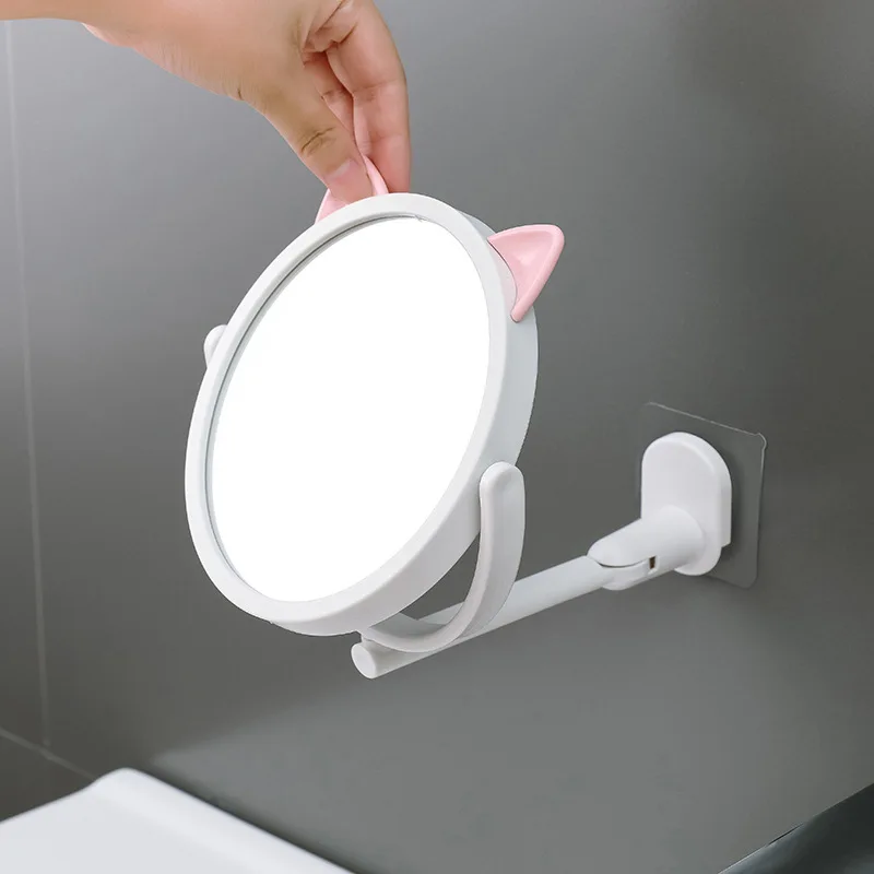 CX236 Fold Makeup Mirror Bathroom Wall Mounted Beauty Vanity Mirror Makeup Bath Cosmetic Folding Arm Smart Shaving Mirrors