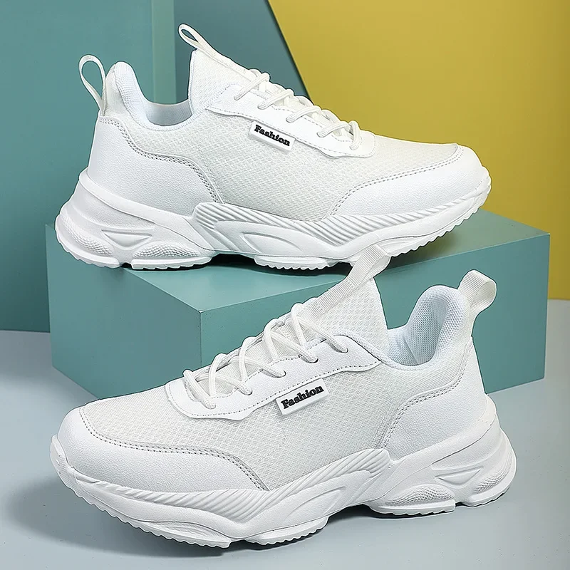 Platformed Womems Shoes Vulcanize Summer Women Casual  White Sneakers Sports Mesh Breathable Loafter for Women Comfort Jogging