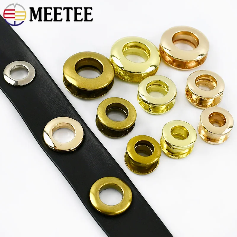 

5/10Pcs Meetee 9/11/14mm Strap Metal Buckles O Ring for Bag Eyelets Screws Clasp Garment Rope Hook Chain Stoma Buckle Hardware