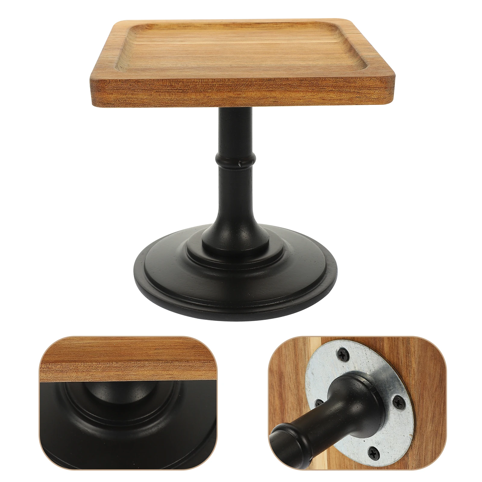 

Stand Wooden Plastic Dessert Display Plate Party Wedding Decoration High Base Cake Holder Elegant Cake Tray For Celebration