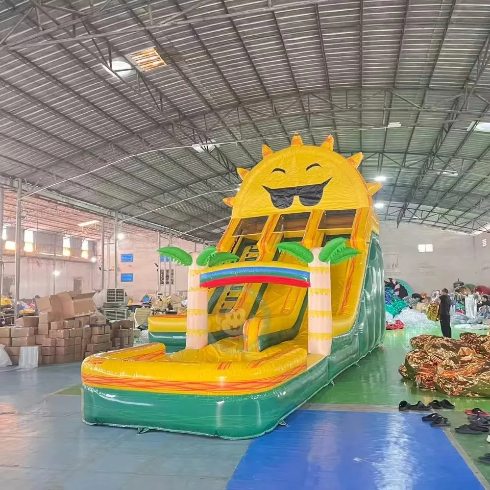 Inflatable Water Slide With Pool Summer Kids Backyard Water Park Fun Outdoor Play Equipment