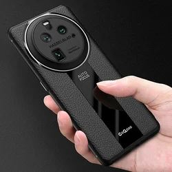 For OPPO Find X6 Pro Case Luxury Lichi Leather +Soft TPU Ultra Thin Lens Protection Slim Matte Cover for OPPO Find X6 Pro чехол