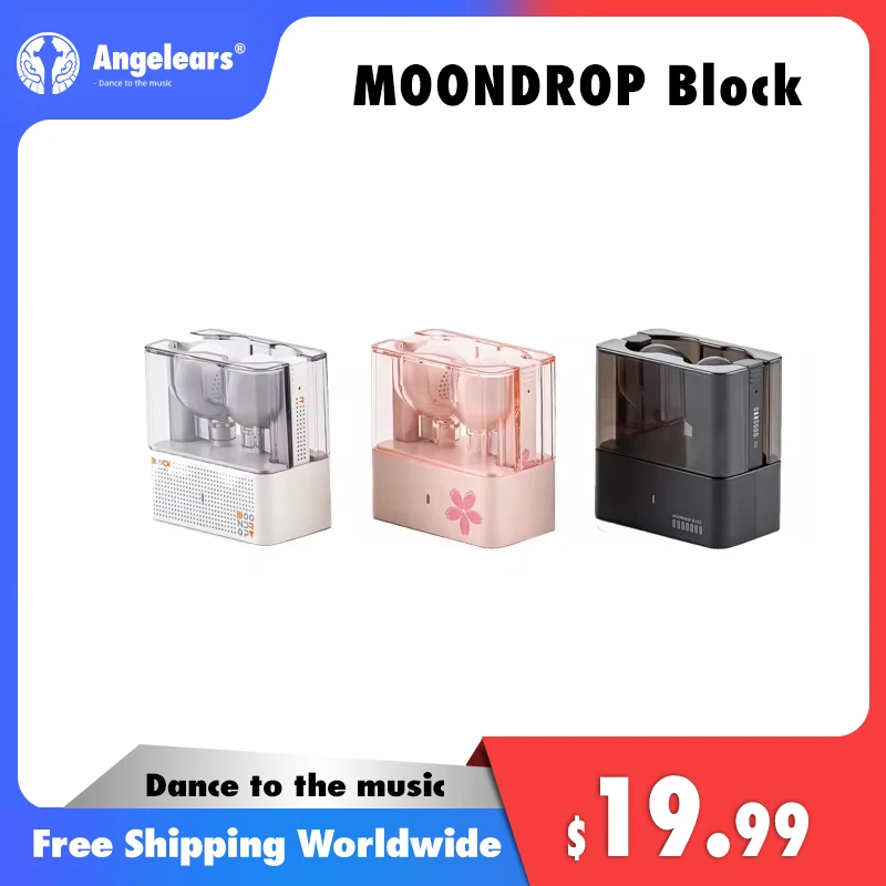 MOONDROP Block TWS High Performance 13mm Dynamic Driver Semi-in-ear Flat Wireless Earphones