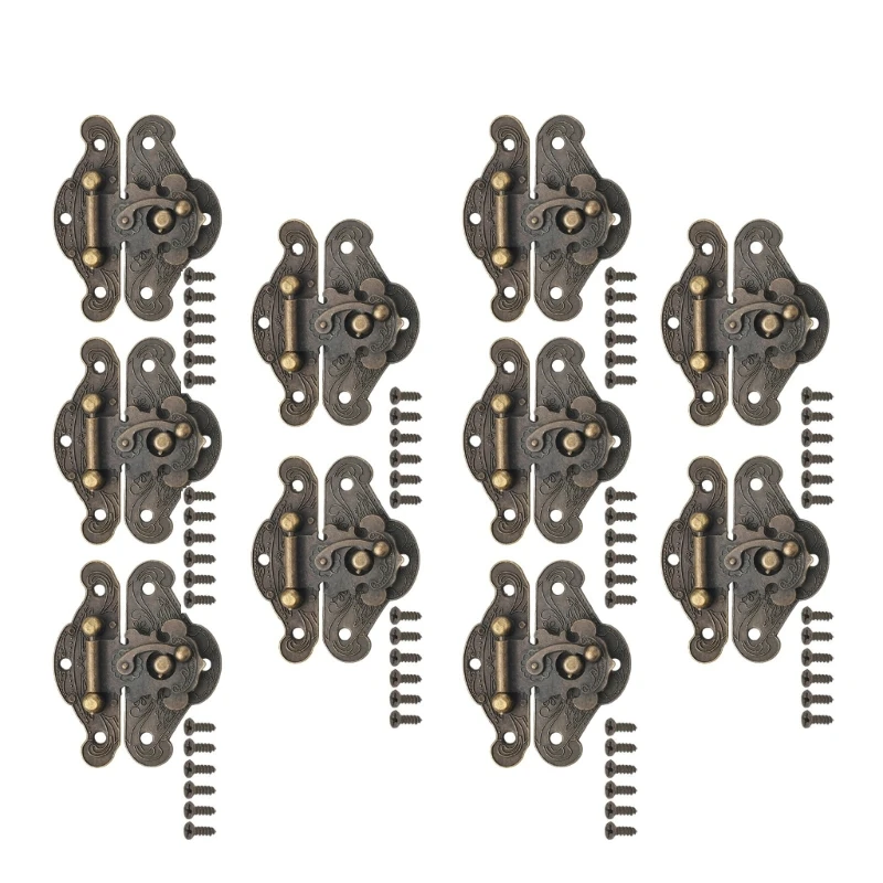 Strong Metal Box Hasp 6pcs for Secure Closures On Wooden Storage Container 448A