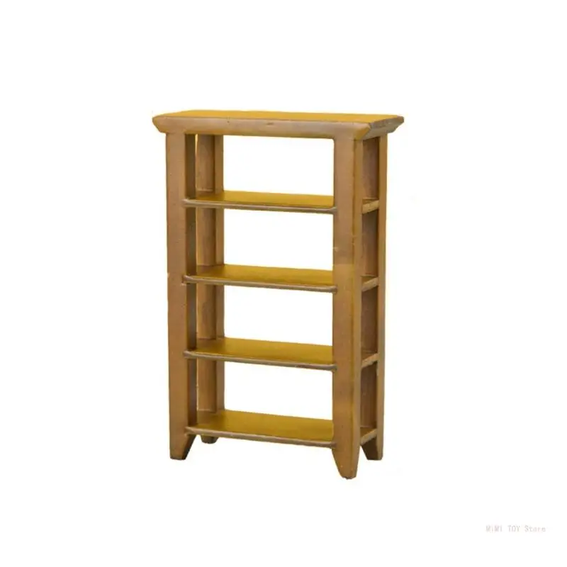 

Dollhouse Furniture Mini Wooden Bookshelf Dollhouse Miniature Model House Decoration House Accessories 1:12