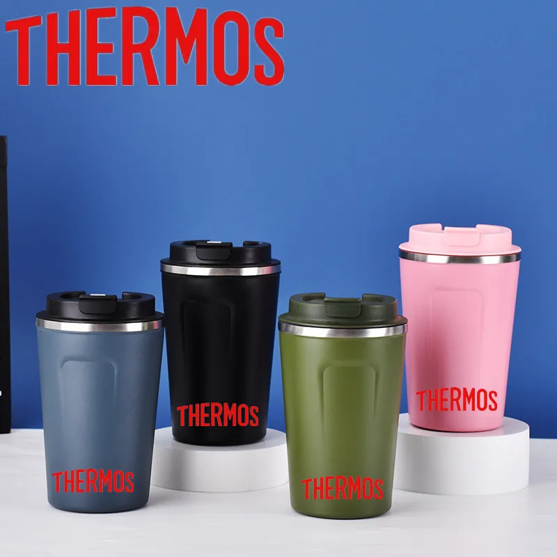 THERMOS 304 stainless steel insulated cup outdoor portable portable portable cup double-layer vacuum coffee cup