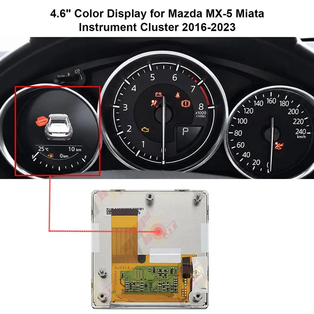 

LCD 4.6" Color Display for Mazda MX-5 MX5 Miata Instrument Cluster ​LAM046G061A