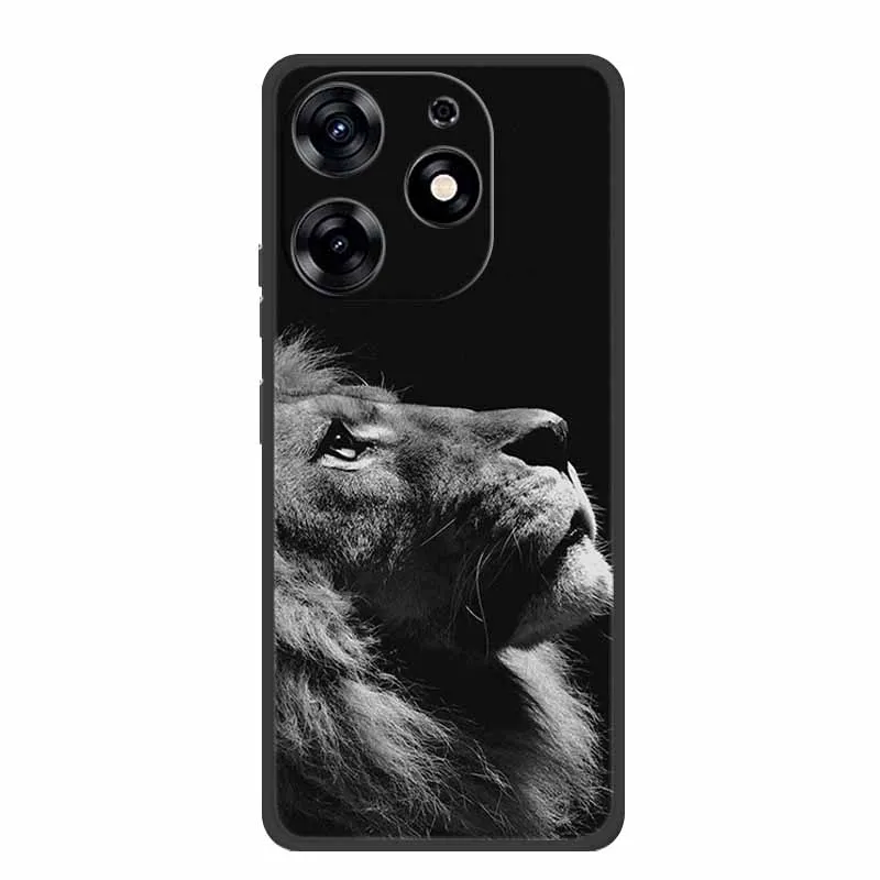 Per Infinix Smart 8 Pro custodia per telefono Cover Lion Wolf Tiger Cat custodia morbida in Silicone nero per custodia Infinix Smart 8 Pro