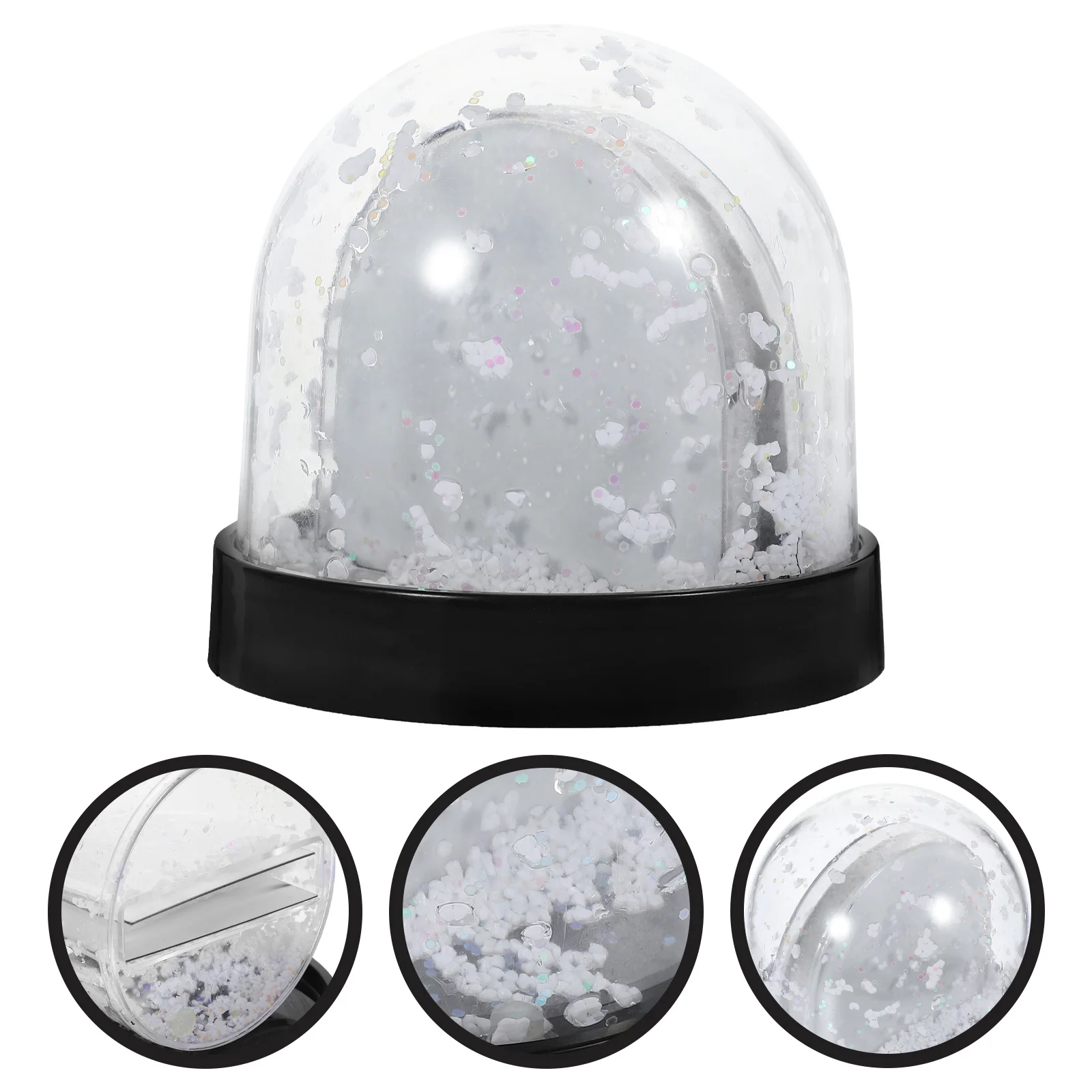 

Plastic Snow Globe with Photo Insert 1pc DIY Picture Frame Liquid Craft Gift for New Year Celebrations