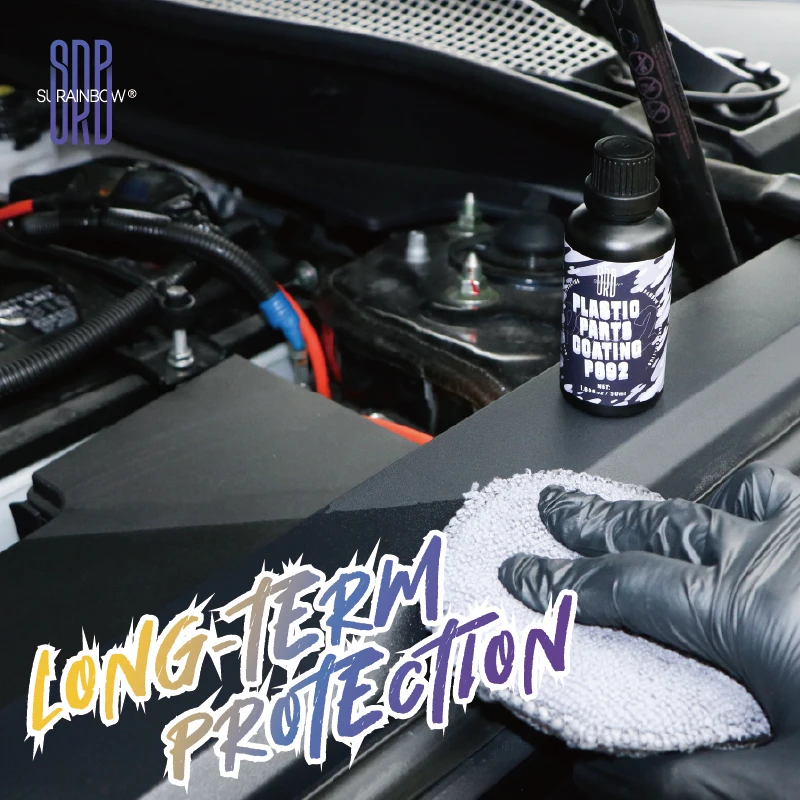 Plastic Restorer for Cars Ceramic Plastic Coating, Resists Water, UV Rays, Dirt, Hydrophobic Trim Coating, Highly Concentrated