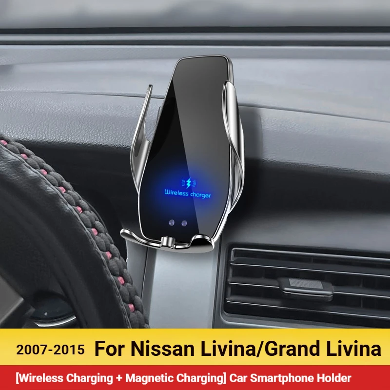 Suporte para celular com carregador sem fio para Nissan Livina Grand Livina 2007-2015, suporte de navegação para carro