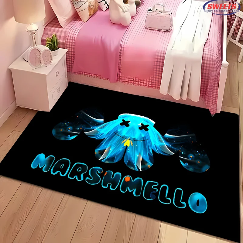 3D Printing M-Marshmell0 Large Carpet for Living Room Cartoon Children's Bedroom Sofa Doormat Floor Rug Anti-slip Decor Mat Gift