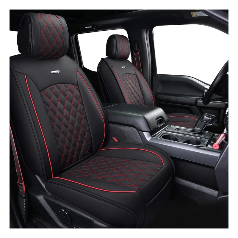 

For 2009 To 2023 Ford F150 And 2017 To 2023 F250 F350 F450 Seat Covers Full Set Waterproof Leather For Pickup Truck Seat Kits