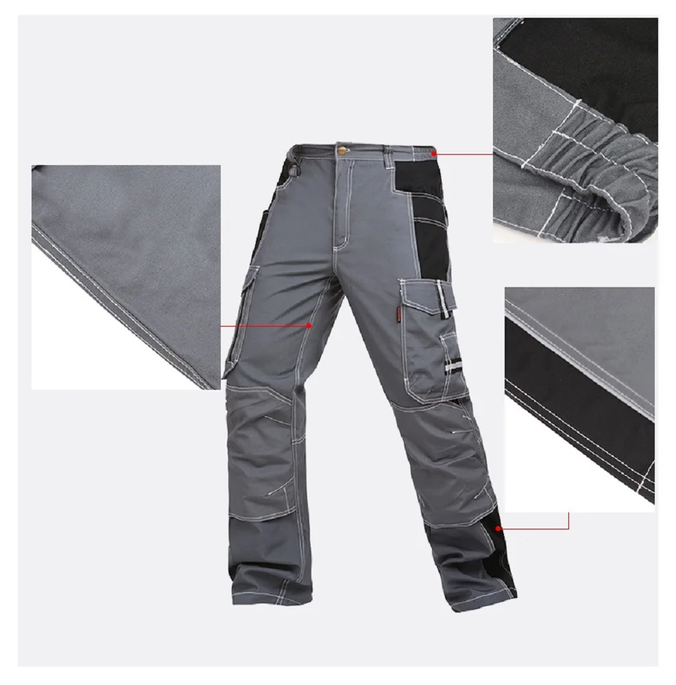 Technical Worker Trousers Multi Pocket Wear Resistant Construction Work Pants Men Workwear Cargo Pants Man Multi Pocket Trousers