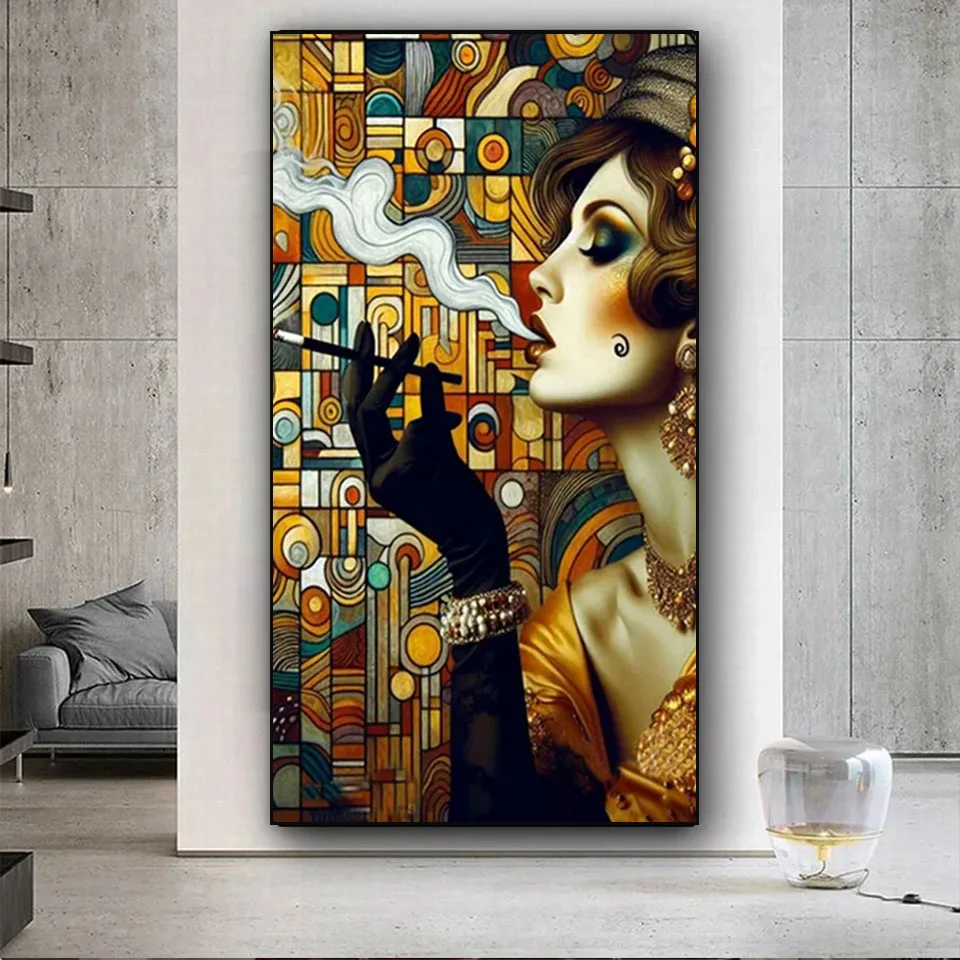 Gustav Klimt Lady 5D DIY Diamond Painting Cross Stitch New 2024 Vintage Portrait Art Cross Stitch Mosaic Diamond Embroidery Sale