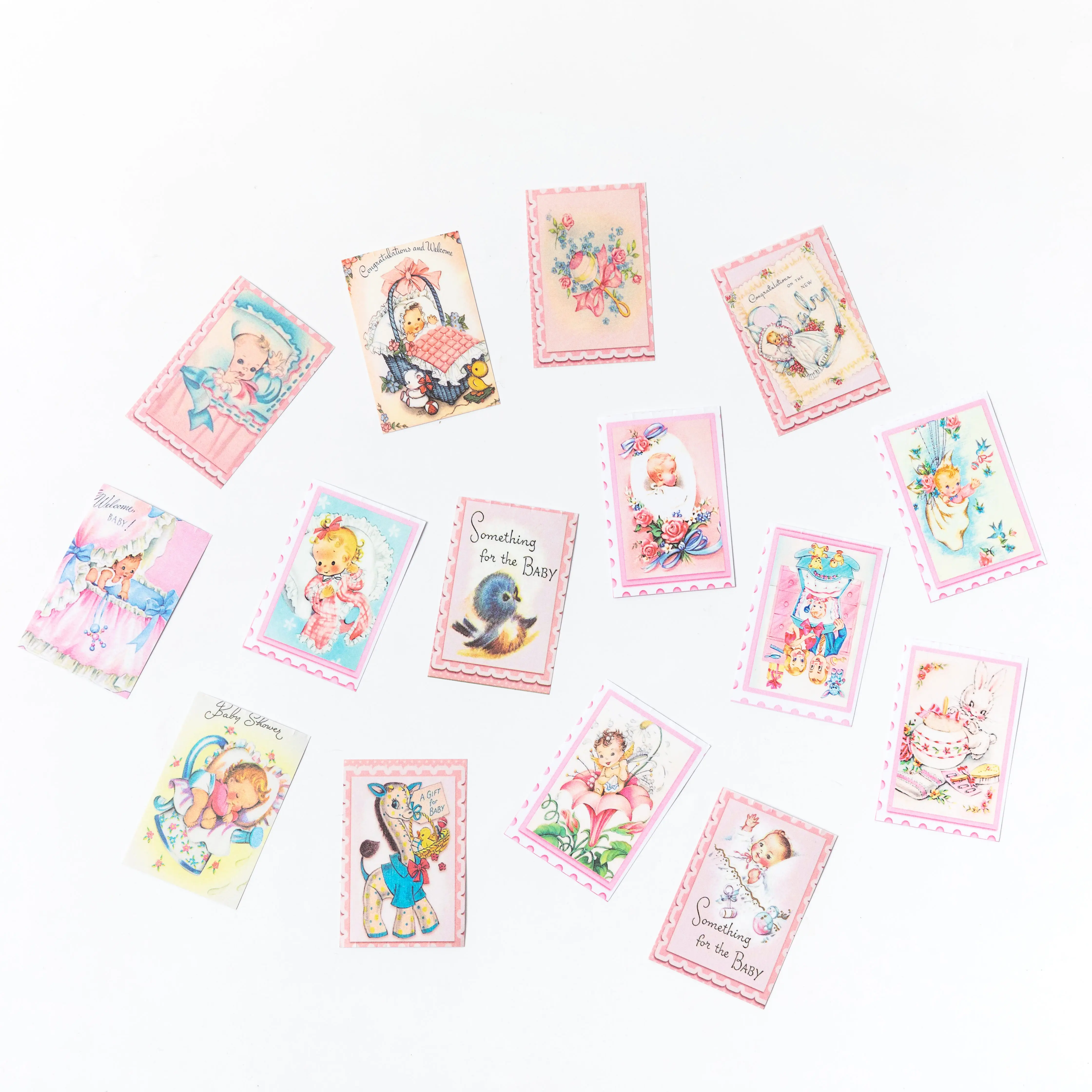 50PCS Vintage Kids Stickers DIY Scrapbooking Junk Journal Collage Phone Diary Album Happy Plan Gift Seal Decoration