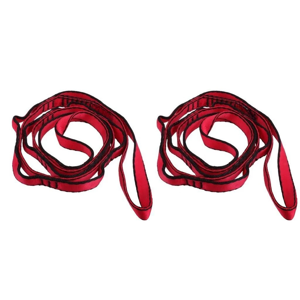 1/2PC 22/23KN Eslinga de escalada con bucle cosido, correa de cincha para escalada en roca al aire libre, rápel, yoga y accesorios de suspensión