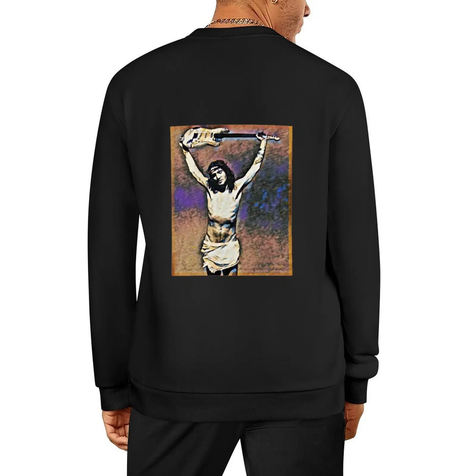 

John Frusciante - Jesus Christ Guitar Pullover anime clothes anime clothing men clothes japanese style sweatshirts for men