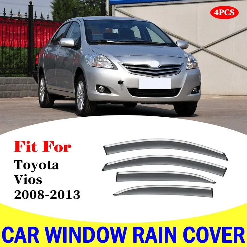 

For Toyota Vios 2008-2013 Car Window Visor Wind Deflector Rain Sun Visor Shield Cover Awnings Cover Automobile Accessories