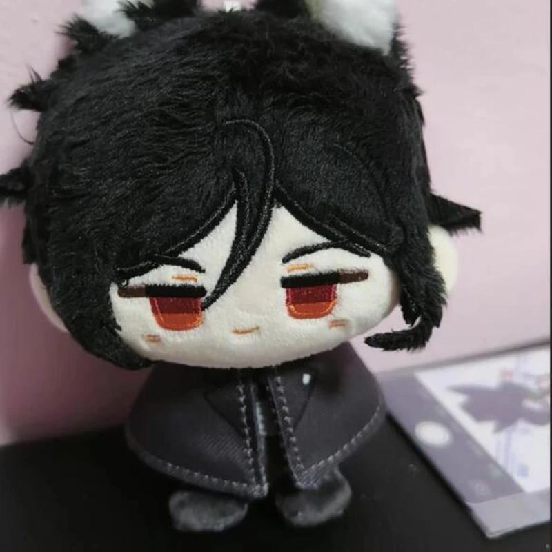 12cm 애니메이션 블랙 버틀러 코튼 인형 Michaelis Ciel Phantomhive 봉제 인형 펜던트 만화 앉아있는 위치 플러시 펜던트 선물
