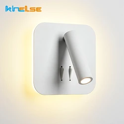 LED Wall Lamps Reading 3W 6W Strip Light Back Light Bedroom Study Living Room  Sconce Adjustable With Switch Bedside Wall Light