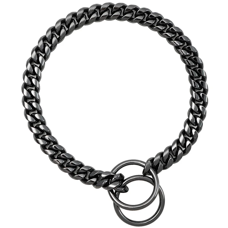 10.0mm Dog Collar P chain pet Collars Stainless steel dog neck chain Metal Dog Training Iron Collars for dogs lead leash