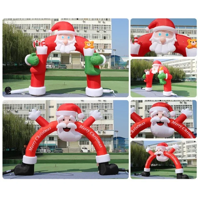 Excellent Inflatable Luminous Christmas Solar Term Model Climbing Wall Santa Claus Snowman Cartoon Custom Mall Beauty Decoration