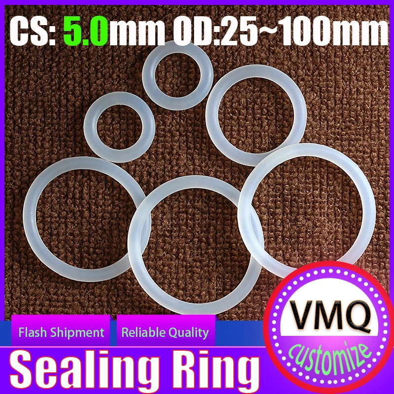Vmq Cs 5Mm O-Ring S… - image