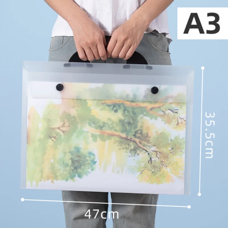 A3 Portable Album File Folders Poster 8K Works File Bag Desk Organizer Storage Expanding-file-folder