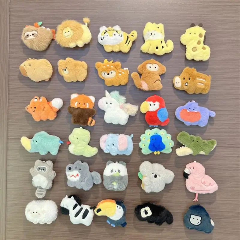 1PC Cute Soft Plush Blind Box Animals Fridge Magnet Refrigerator Sticker Animal Cartoon Wall Stickers Kids Toys Souvenir Gift