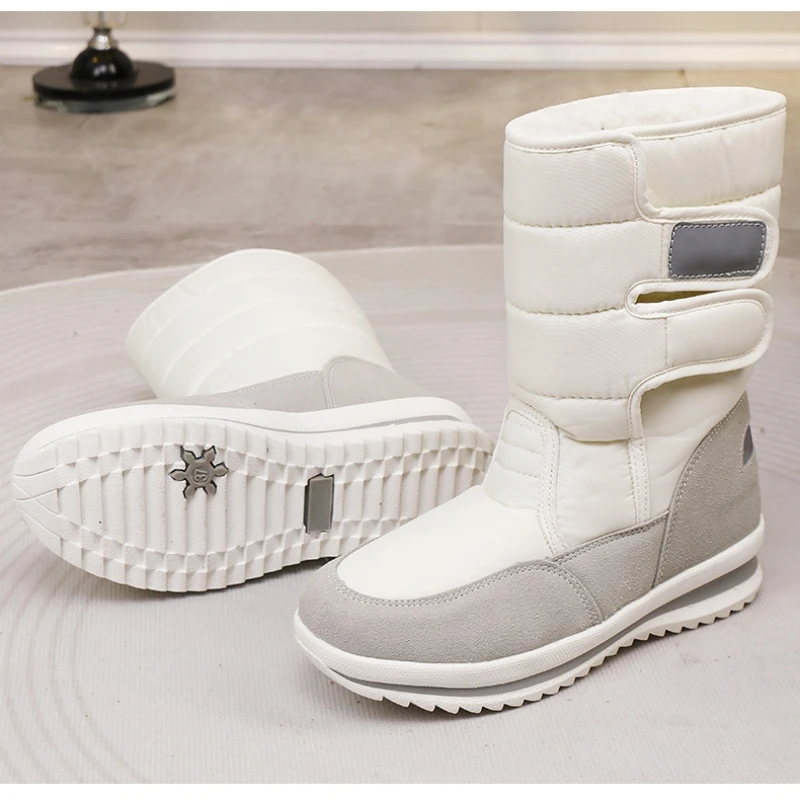 

Winter Non-slip Waterproof Big Kids Snow Boots Warm Thickened Plush Women's Casual Boots Children's Casual Long Boots