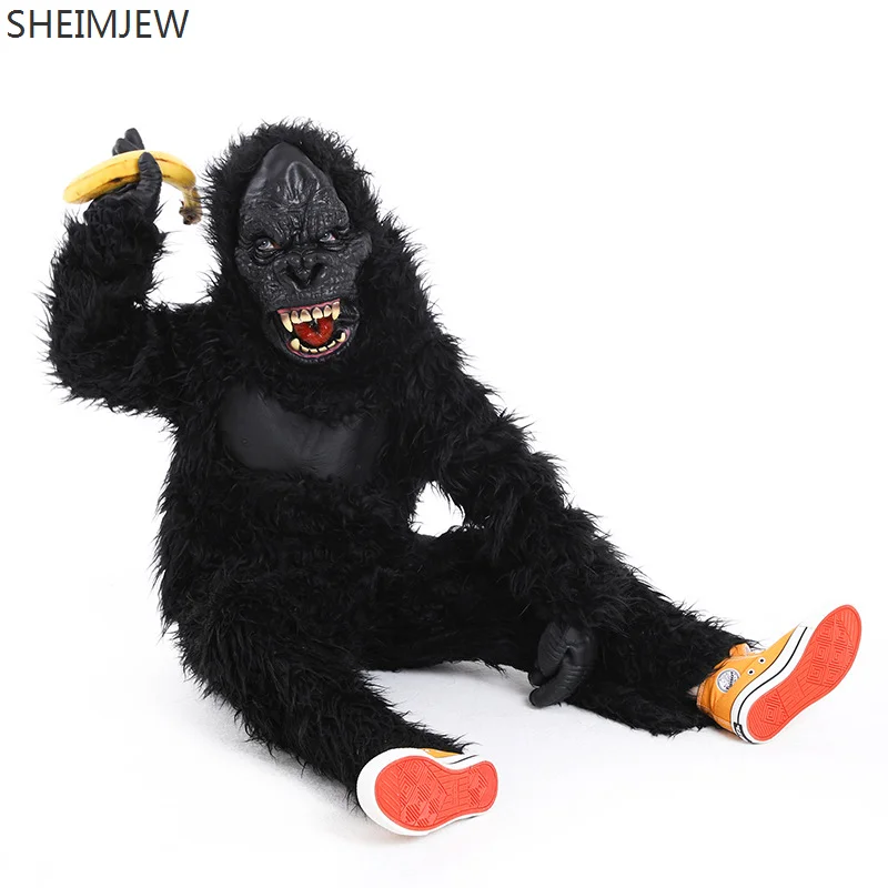Kids Animal King Kong Cosplay Costume Halloween Parent-child Monster Party Animal Set Carnival Chimpanzee Stage Showing Dress Up