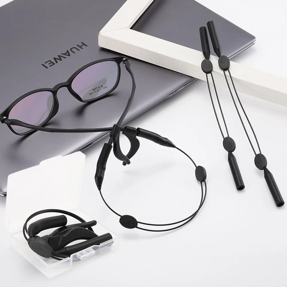 1PC drut stalowy regulowany sznurek do okularów sportowych okulary przeciwsłoneczne dla dzieci mężczyźni kobiety okulary antypoślizgowy łańcuszek uchwyt na ucho sznurek