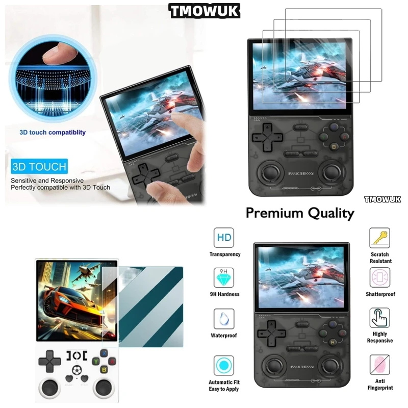 

Matte Finish Tempered Glass Screen Protector For R36Max V40Max R36Ultra R36Plus Retro Handheld
