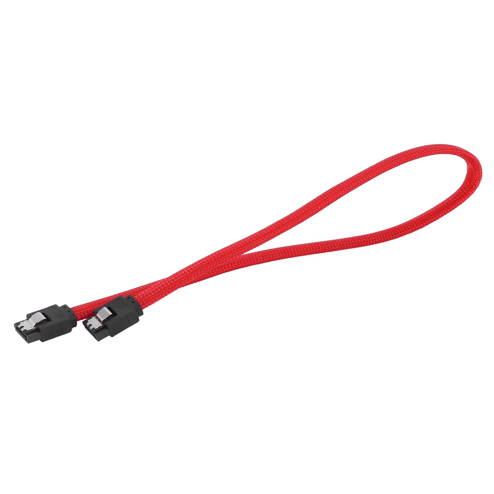 

FULL-4Pcs 50CM SATA 3.0 III SATA3 7Pin Data Cable 6Gb/S SSD Cables HDD Hard Disk Data Cord With Nylon Sleeved(Red)