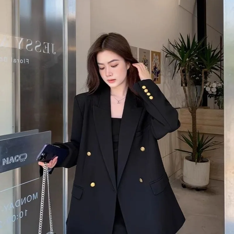 Black Blazer Women's New High-end Light and Familiar Imperial Sister Korean Version of Casual Commuting Versatile Fashion Suit