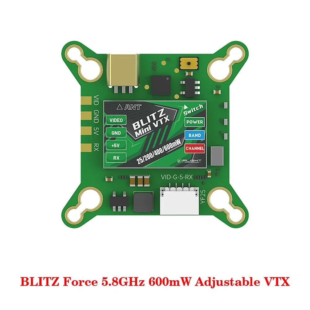 IFlight BLITZ Mini F7 OSD Flight Controller W/ BLITZ E55S 4in1 ESC 2-6S / 5.8GHz 600mW Adjustable VTX for RC FPV Racing Drone