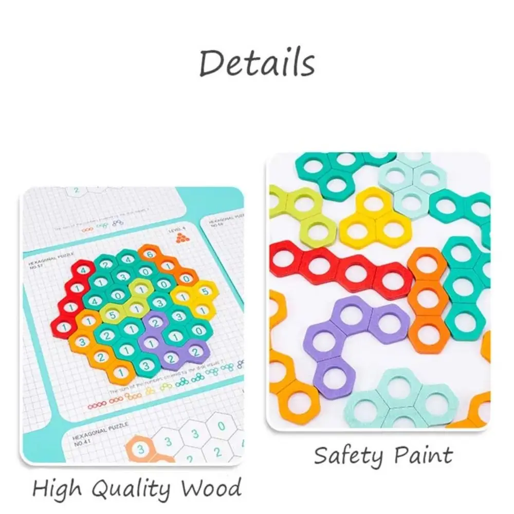 ألعاب ألغاز على شكل قرص العسل التعليمية مونتيسوري ألعاب مطابقة الشكل الرقمي ألعاب الرياضيات التعليمية الملونة #1