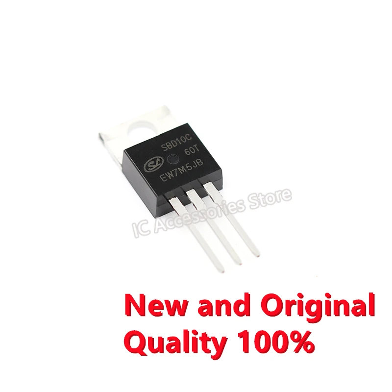 10PCS SBD10C60T Schottky Diode 60V 10A 710mV@10A TO-220-3L Brand new original