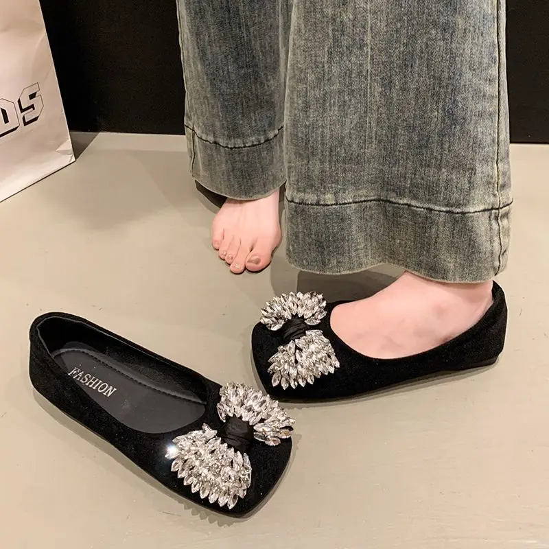 

Новые женские туфли Мэри Джейн 2026 года во французском стиле с бантом, на низком ходу, с мягкой подошвой, для повседневной носки, кожаные, в модном сказочном стиле