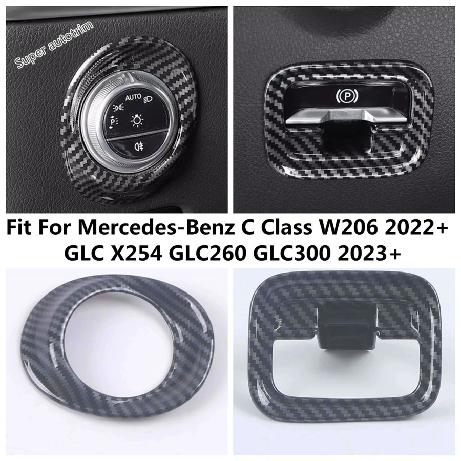 

Electronic Hand Brake Head Light Lamp Button Cover Trim For Benz C Class W206 2022 - 2025 / GLC X254 GLC260 GLC300 2023 - 2025