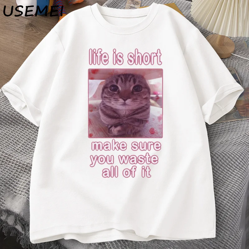 Funny Cat Meme Graphic Tees Cats Dank Memes T Shirt Funny Silly Cats T-shirt Men Women Casual Short Sleeve Tees Printed Tshirt