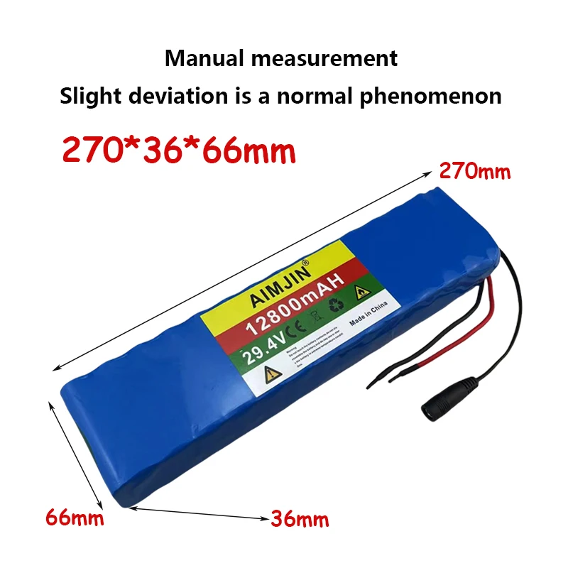 Bateria litowa 24V, 7 s4p, 10Ah, 250W, 29.4V, 12.8AH, 10000mAh, 18650, 15A, gniazdo zasilania BMS, ładowarka 29.4V