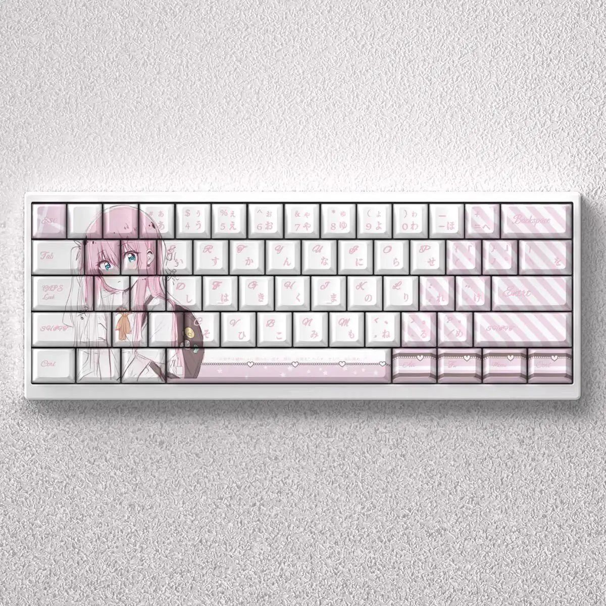 Custom Cost-Effective Cheerful Pastel Maiden Cherry Profile Anime Top Print Non-Translucent PBT Keycap Gift