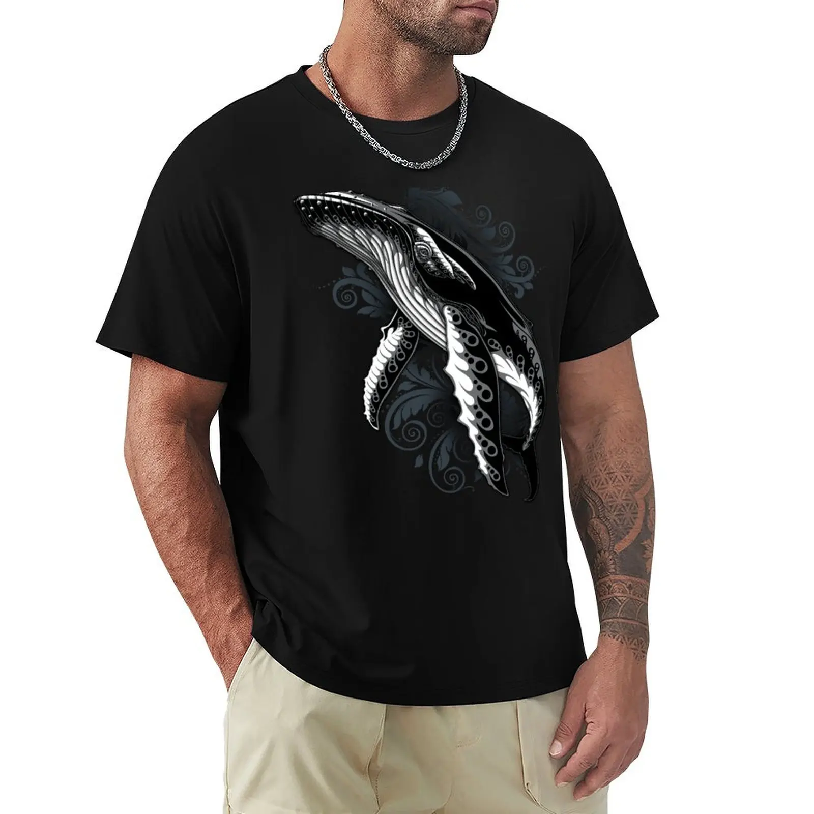 

Humpback Whale Grey T-Shirt oversizeds blanks mens funny t shirts