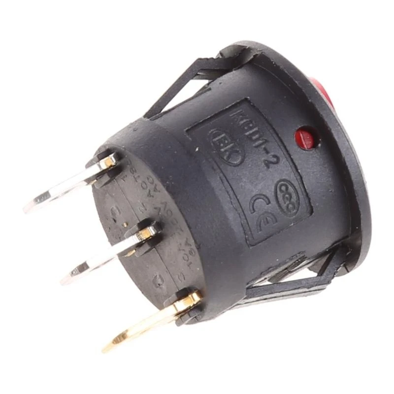 سيارة السيارات زر دائري نقطة قارب الروك التبديل التيار المتناوب 6A/250 فولت الضوء الأحمر ON-OFF SPST أفضل بيع #4