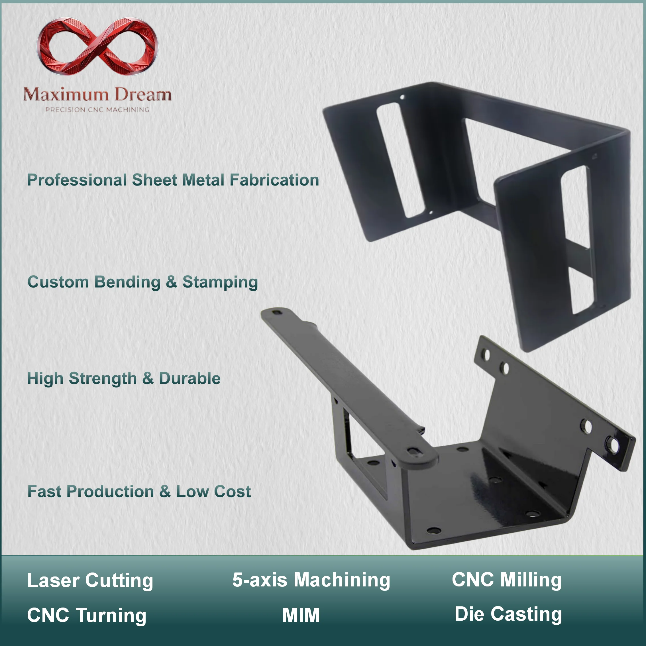 Custom Metal Sheet Fabrication Laser Cutting Bending Service Powder Coated Stainless Steel Mounting Wall Bracket 1pc image 3